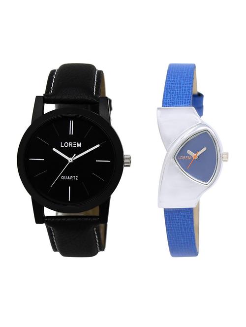 lorem lr5-208 couple wrist watch combo - 15373315 - Very Small Image - 1