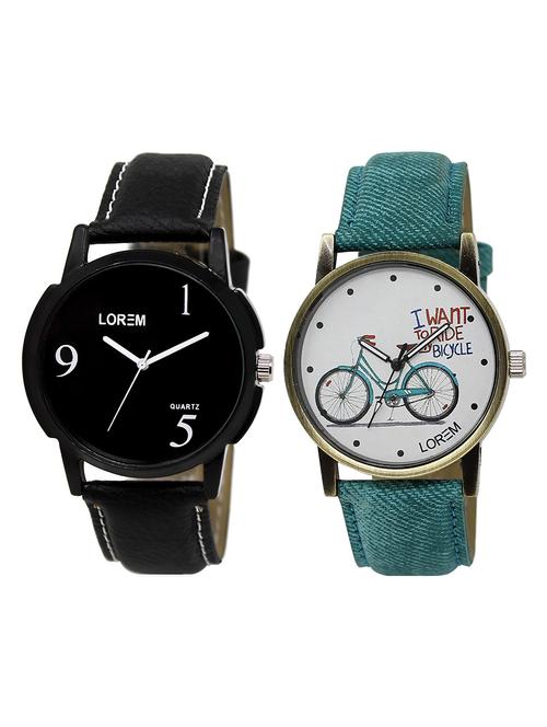 lorem lr6-229 couple wrist watch combo - 15373346 - Very Small Image - 1