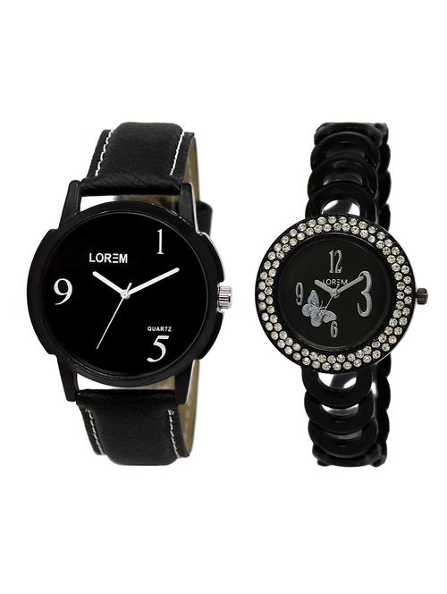 lorem lr6-201 couple wrist watch combo - 15373348 - Very Small Image - 1