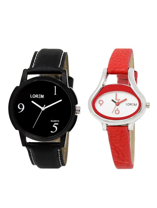 lorem lr6-206 couple wrist watch combo - 15373353 - Very Small Image - 1