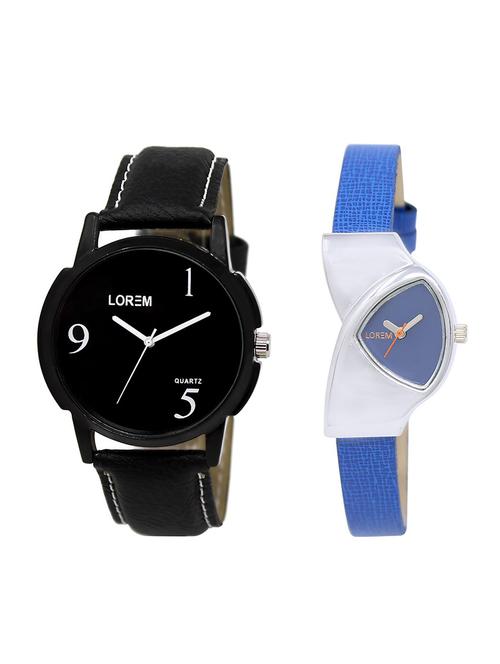 lorem lr6-208 couple wrist watch combo - 15373354 - Very Small Image - 1
