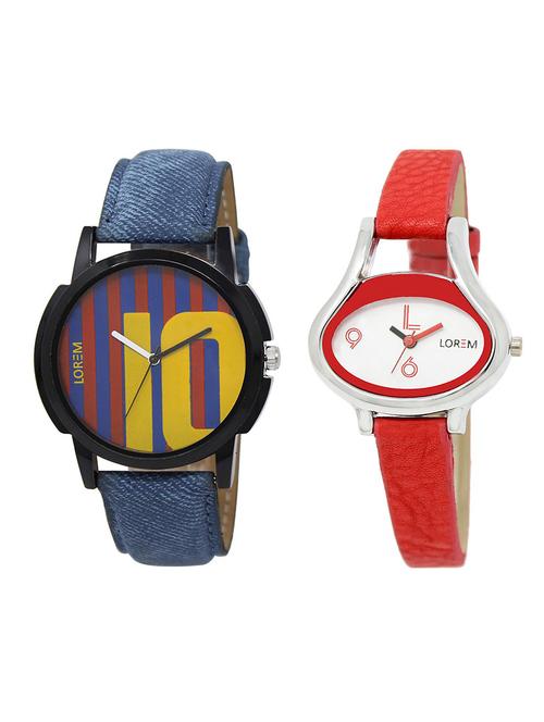 lorem lr10-206 couple watch combo - 15373509 - Very Small Image - 1