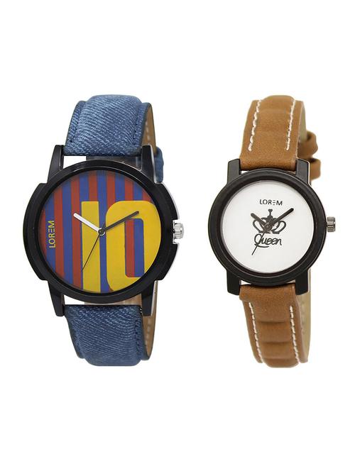 lorem lr10-209 couple watch combo - 15373511 - Very Small Image - 1