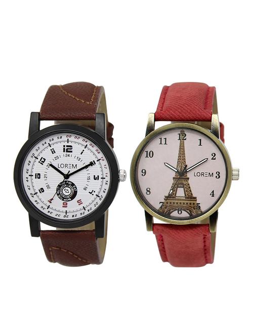 lorem lr11-230 couple watch combo - 15373542 - Very Small Image - 1