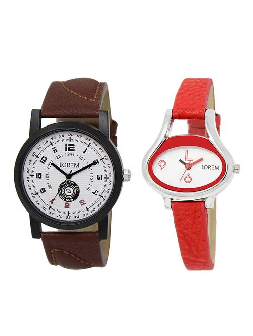 lorem lr11-206 couple watch combo - 15373548 - Very Small Image - 1