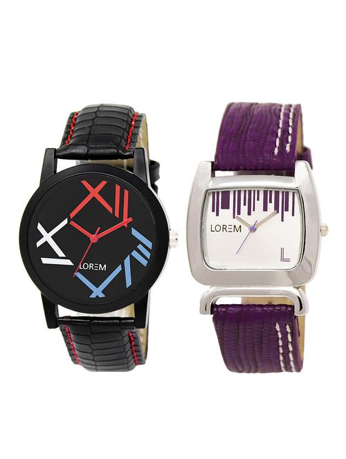 lorem lr12-207 couple watch combo - 15373578 - Very Small Image - 1