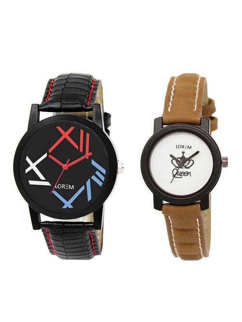 lorem lr12-209 couple watch combo - 15373589 - Very Small Image - 1