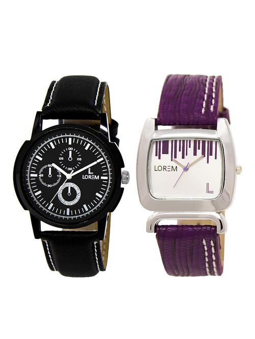 lorem lr13-207 couple watch combo - 15373617 - Very Small Image - 1