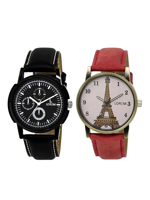 lorem lr13-230 couple watch combo - 15373620 - Very Small Image - 1