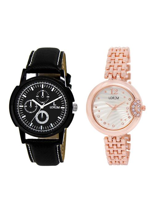 lorem lr13-228 couple watch combo - 15373645 - Very Small Image - 1