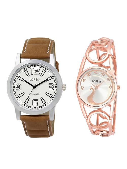 lorem lr15-232 couple wrist watch combo - 15373725 - Very Small Image - 1