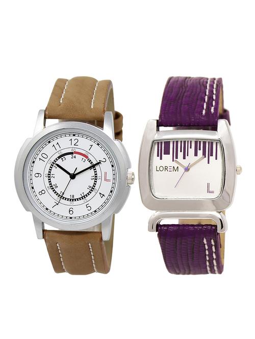 lorem lr17-207 couple watch combo - 15373773 - Very Small Image - 1
