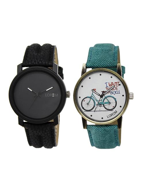 lorem lr21-229 couple wrist watch combo - 15373931 - Very Small Image - 1