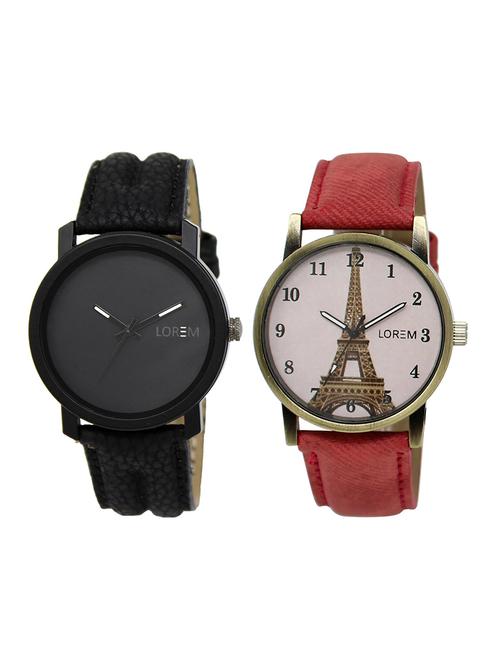 lorem lr21-230 couple wrist watch combo - 15373932 - Very Small Image - 1