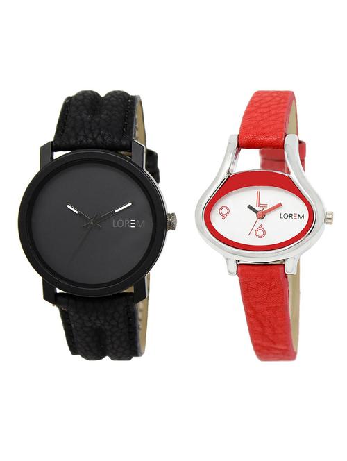 lorem lr21-206 couple wrist watch combo - 15373938 - Very Small Image - 1