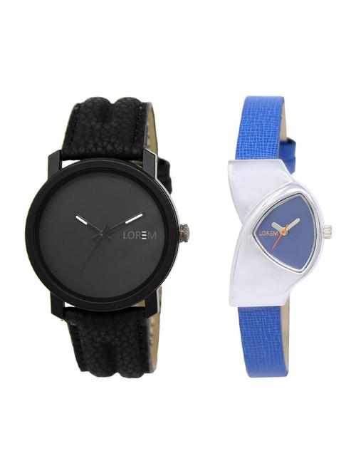 lorem lr21-208 couple wrist watch combo - 15373939 - Very Small Image - 1
