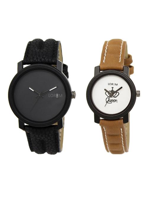lorem lr21-209 couple wrist watch combo - 15373940 - Very Small Image - 1