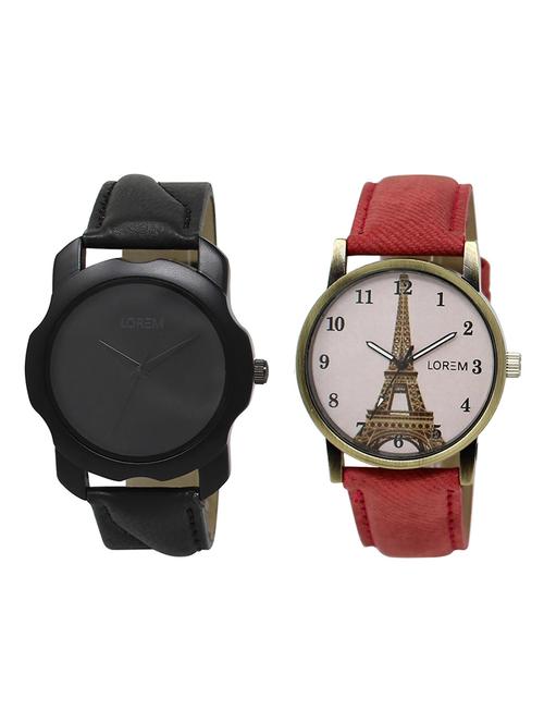lorem lr22-230 couple wrist watch combo - 15373971 - Very Small Image - 1