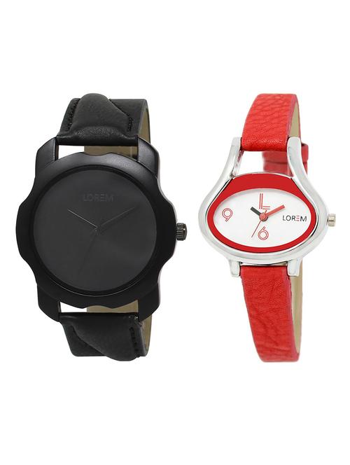 lorem lr22-206 couple wrist watch combo - 15373977 - Very Small Image - 1