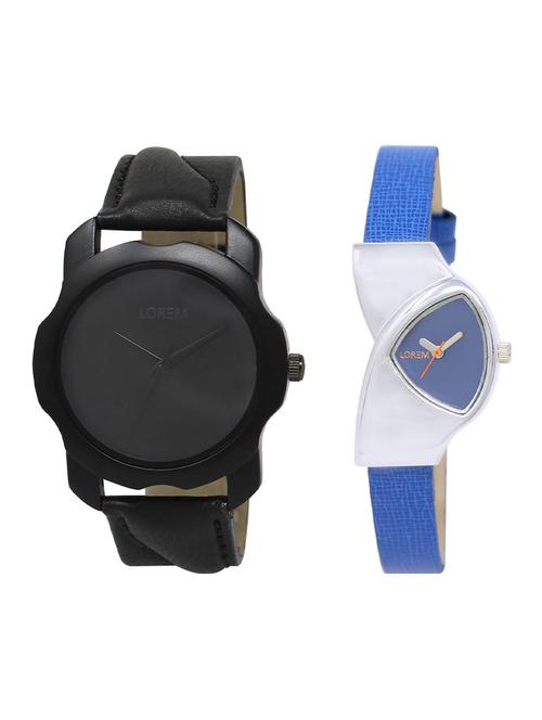 lorem lr22-208 couple wrist watch combo - 15373978 - Very Small Image - 1