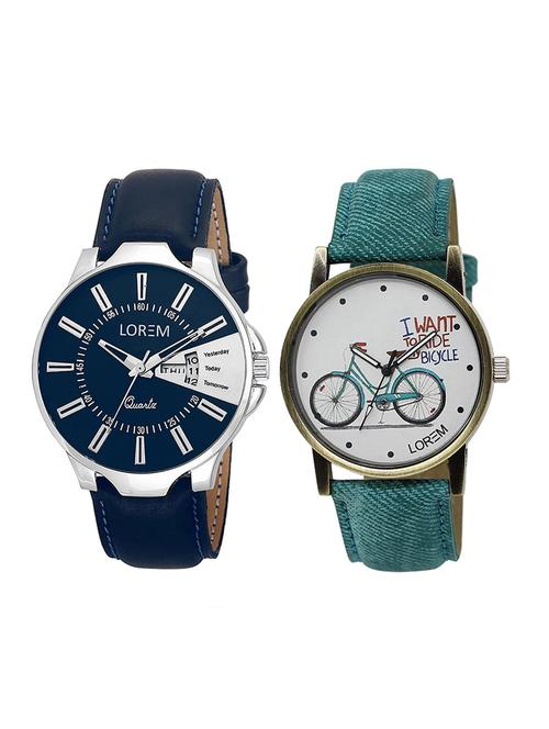 lorem lr23-229 couple wrist watch combo - 15374009 - Very Small Image - 1