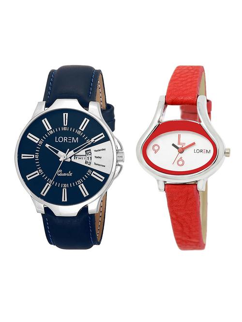 lorem lr23-206 couple wrist watch combo - 15374016 - Very Small Image - 1