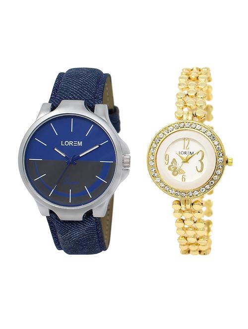 lorem lr24-203 couple wrist watch combo - 15374052 - Very Small Image - 1