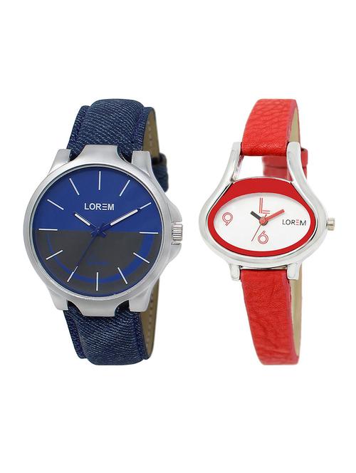 lorem lr24-206 couple wrist watch combo - 15374055 - Very Small Image - 1