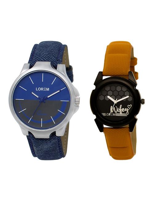 lorem lr24-235 couple wrist watch combo - 15374079 - Very Small Image - 1