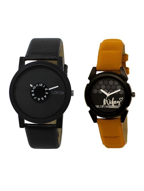 lorem lr25-235 couple wrist watch combo - 15374118 - Very Small Image - 1