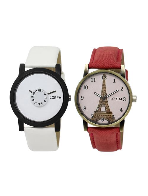 lorem lr26-230 couple wrist watch combo - 15374127 - Very Small Image - 1