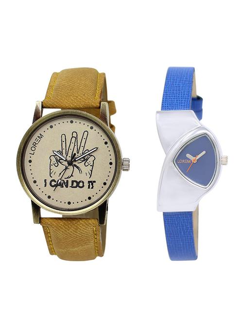lorem lr30-208 couple wrist watch combo - 15374290 - Very Small Image - 1
