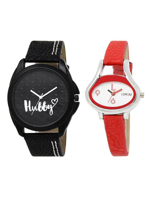 lorem lr31-206 couple wrist watch combo - 15374328 - Very Small Image - 1
