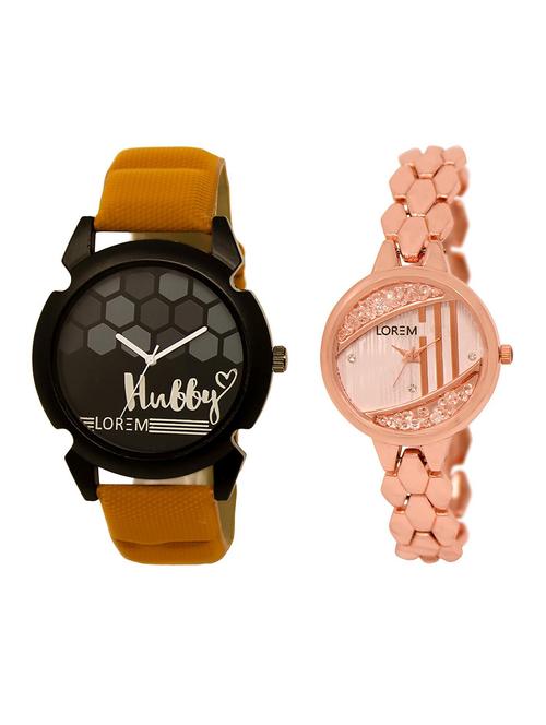 lorem lr32-222 couple wrist watch combo - 15374380 - Very Small Image - 1