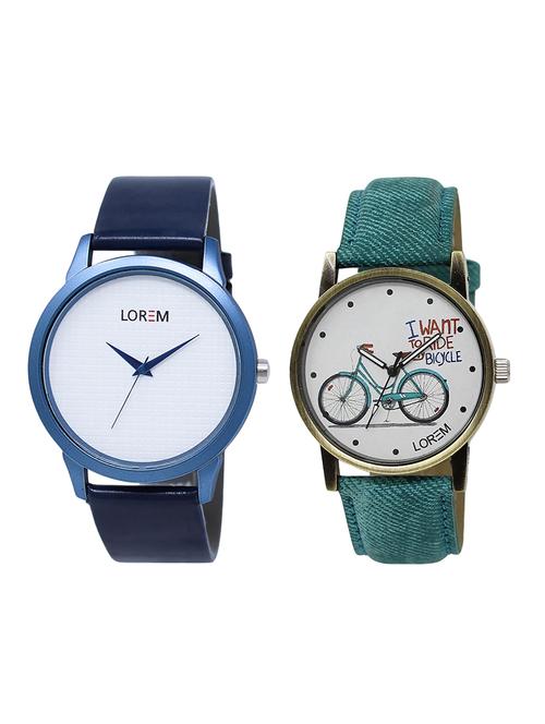 lorem lr33-229 couple wrist watch combo - 15374399 - Very Small Image - 1