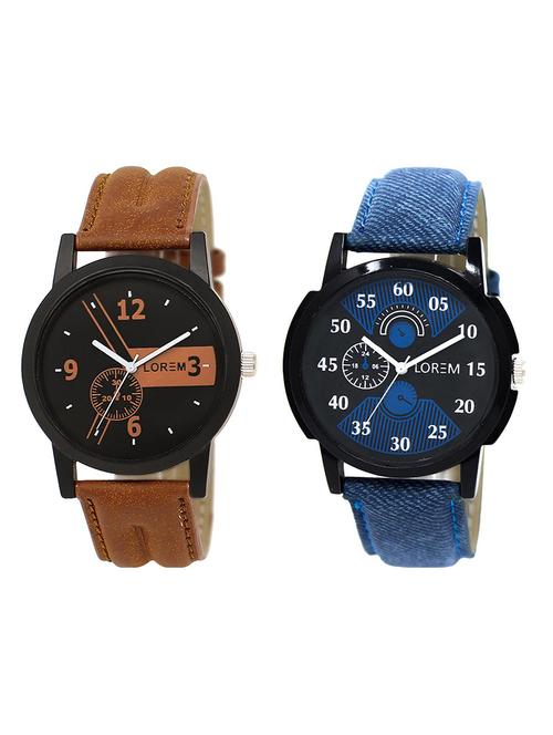 lorem lr7-32 round dial analog watch - 15374588 - Very Small Image - 1