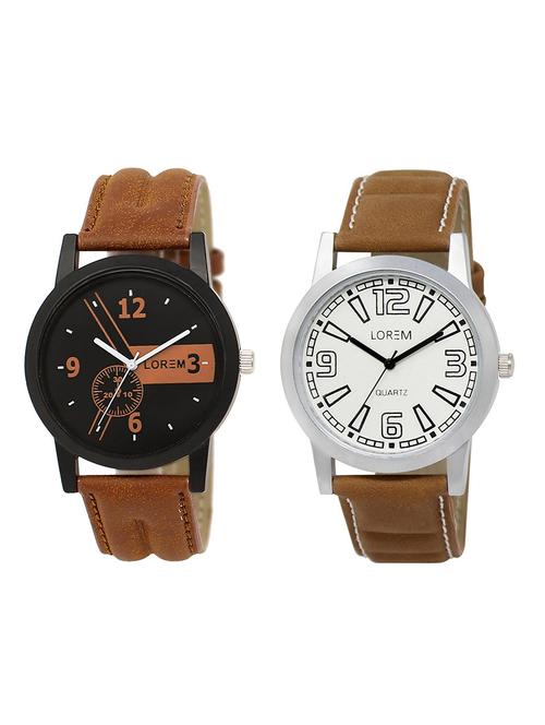 lorem lr20-34 round dial analog watch - 15374601 - Very Small Image - 1