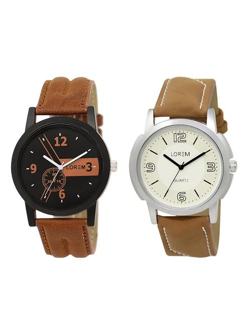 lorem lr8-13 round dial analog watch - 15374602 - Very Small Image - 1