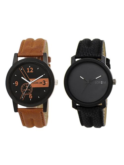 lorem lr21-24 round dial analog watch - 15374607 - Very Small Image - 1