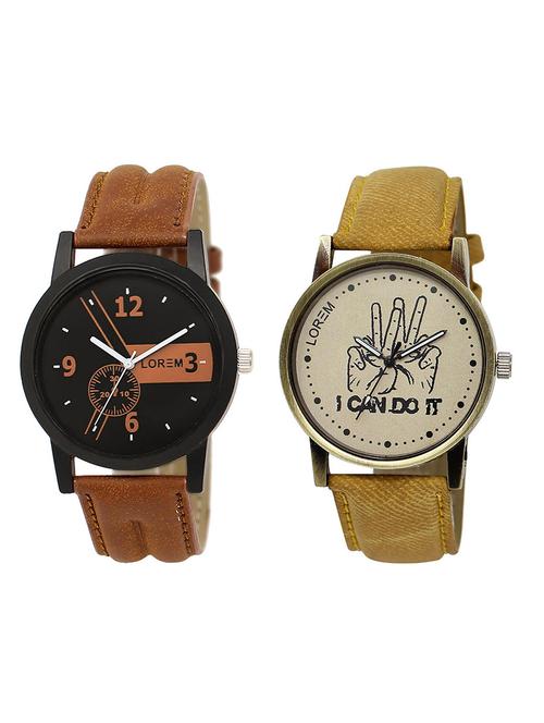 lorem lr8-20 round dial analog watch - 15374616 - Very Small Image - 1