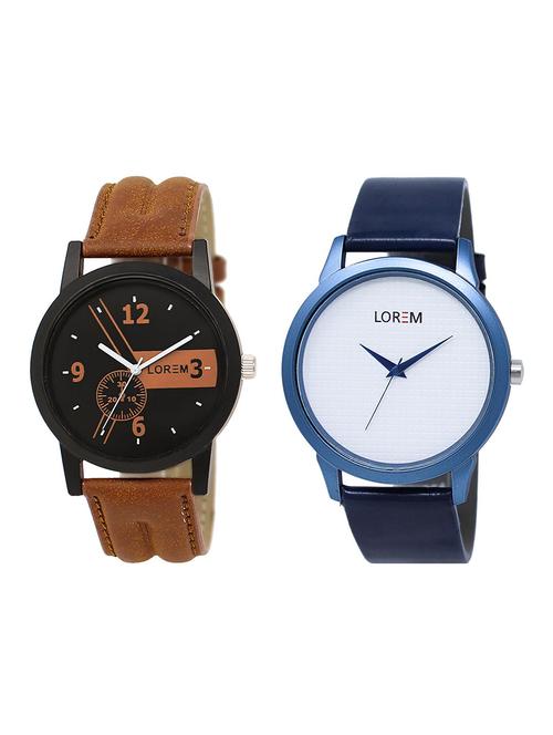 lorem lr21-30 round dial analog watch - 15374619 - Very Small Image - 1