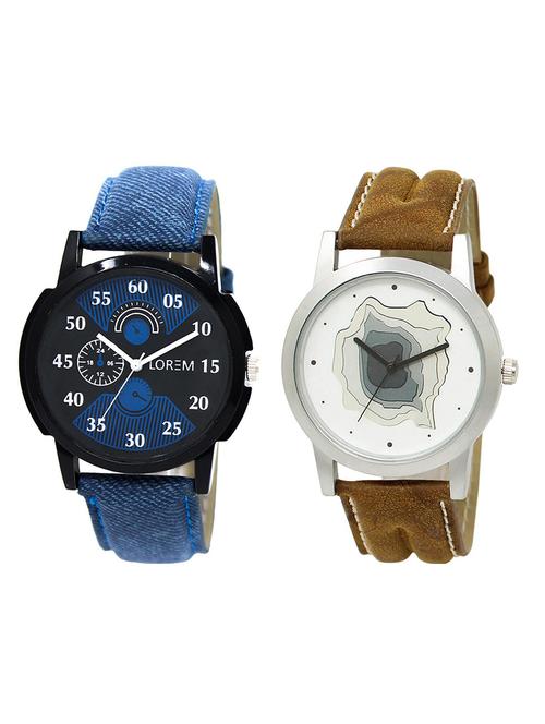 lorem lr21-34 round dial analog watch - 15374627 - Very Small Image - 1