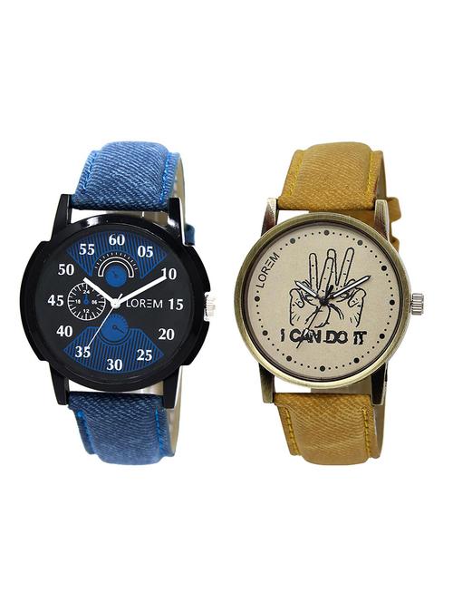 lorem lr9-11 round dial analog watch - 15374648 - Very Small Image - 1