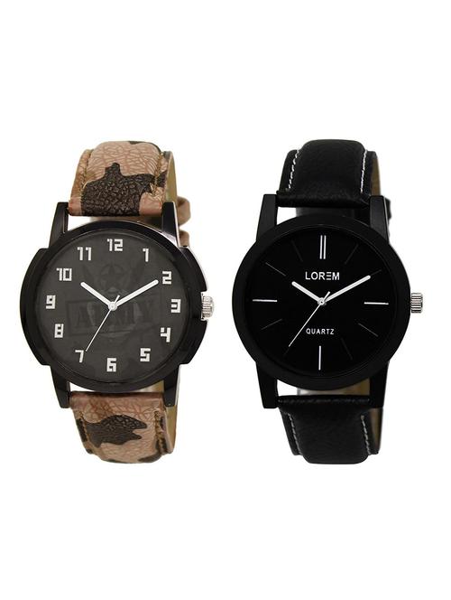 lorem lr9-14 round dial analog watch - 15374654 - Very Small Image - 1