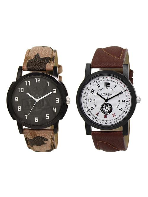 lorem lr9-17 white round boy's leather wrist watch - 15374660 - Very Small Image - 1