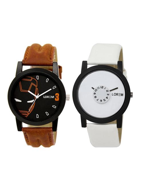 lorem lr10-12 multicolor round boy's leather wrist watch - 15374705 - Very Small Image - 1