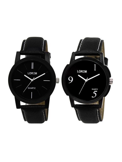 lorem lr10-15 multicolor round boy's leather wrist watch - 15374714 - Very Small Image - 1
