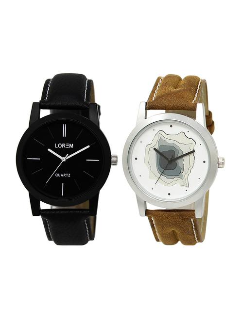 lorem lr10-16 multicolor round boy's leather wrist watch - 15374717 - Very Small Image - 1