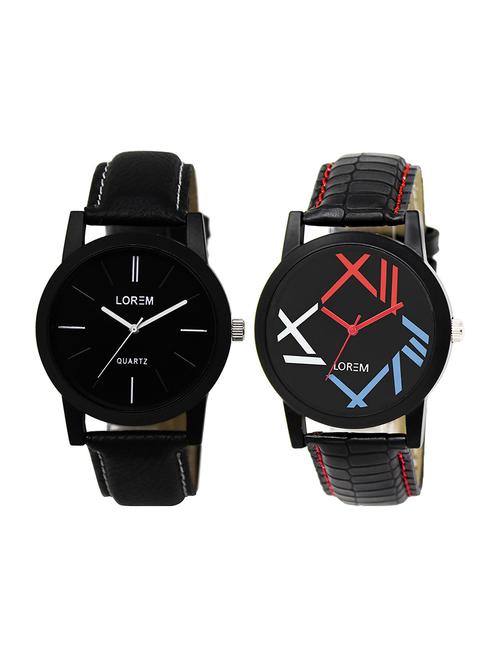lorem lr10-17 multicolor round boy's leather wrist watch - 15374720 - Very Small Image - 1