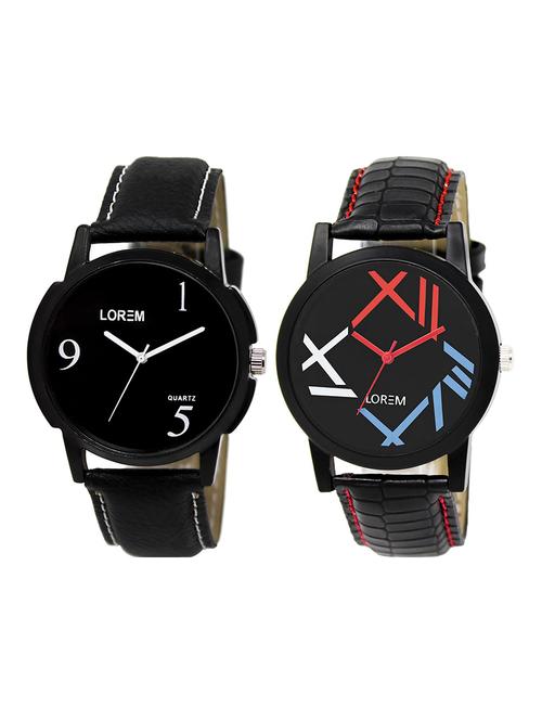 lorem lr26-34 rose gold & white round boy's leather wrist watch - 15374748 - Very Small Image - 1